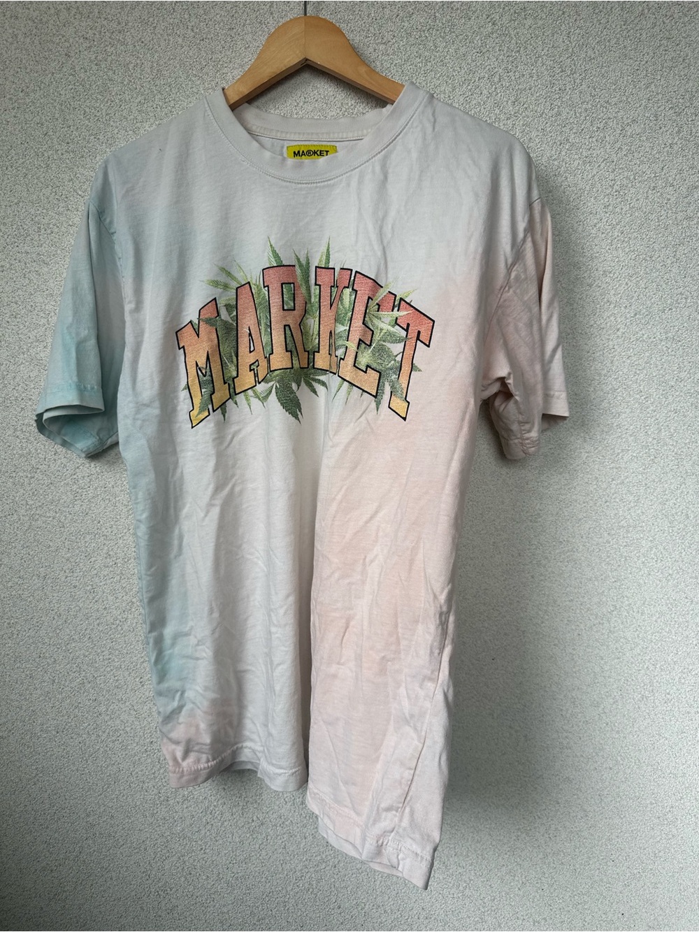 Market Smiley Leaf Graphic T-Shirt Men’s Medium Tie Dye Streetwear